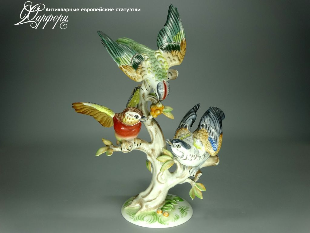 Купить фарфоровые статуэтки Rosenthal, Три ссорящиеся птицы, Германия